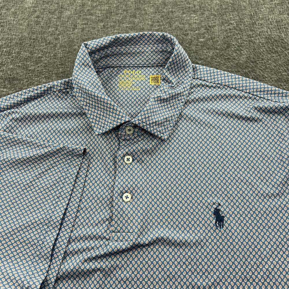 Polo Ralph Lauren Classic Fit Polo Shirt Mens XL Geometric Paisley Print SS EUC
